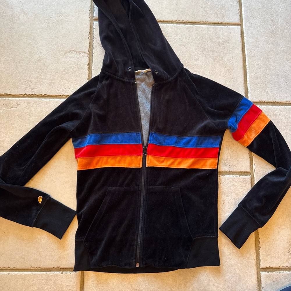 C&C California women’s Black Jacket with Stripes